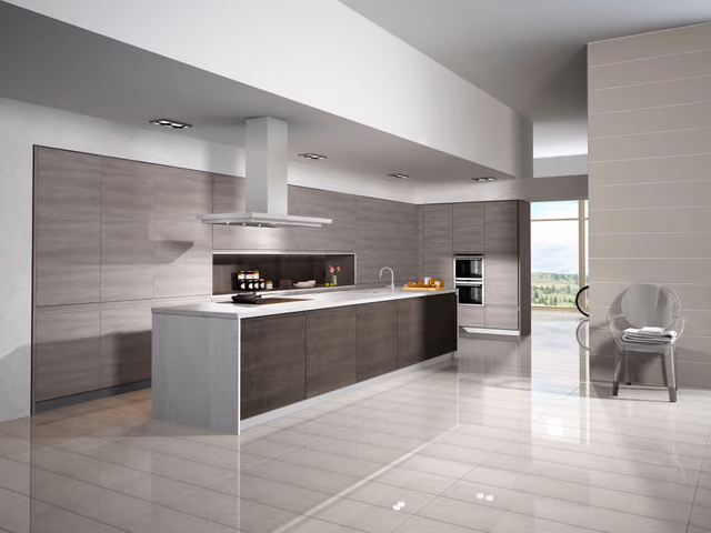 Cocina Syncron con perfil Fingerpull, sin tiradores