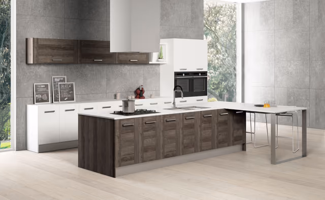 Cocina Syncron Registro Corfu Any Oak con Zenit blanco
