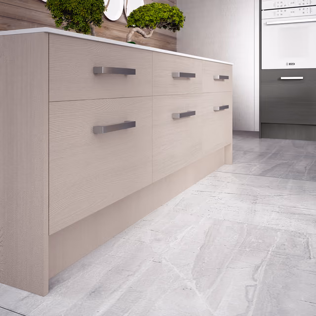 Cocina Syncron Solid en cachemire y gris