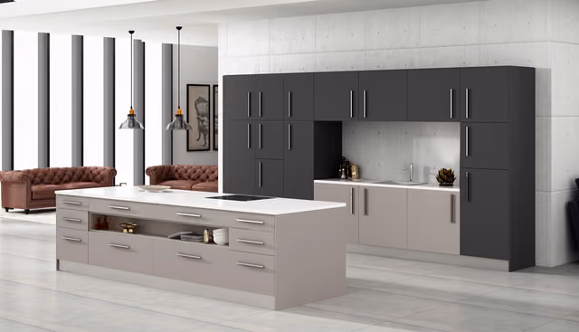 Cocina Zenit Supermatt en negro y cachemire