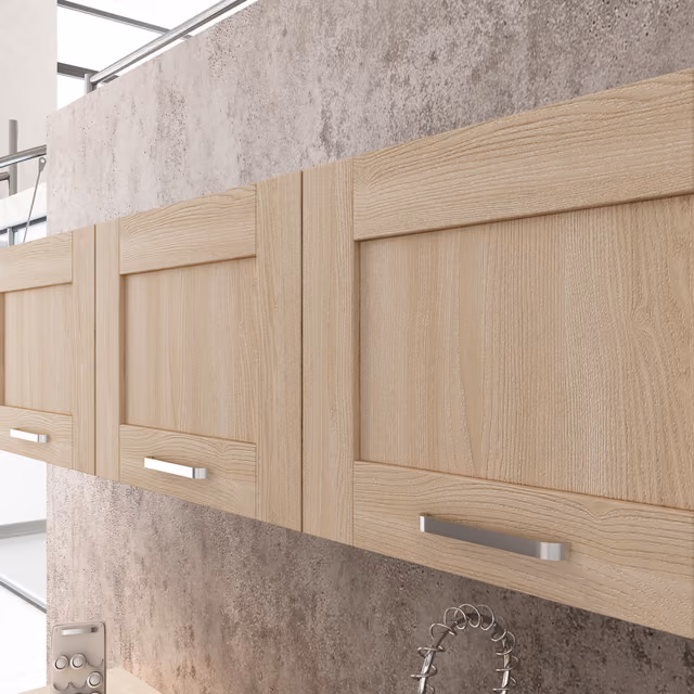 Detalle de la cocina Quadro Syncron Registro Como Ash