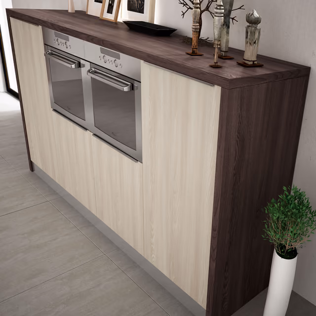 Detalle de la cocina Syncron Registro Como Ash